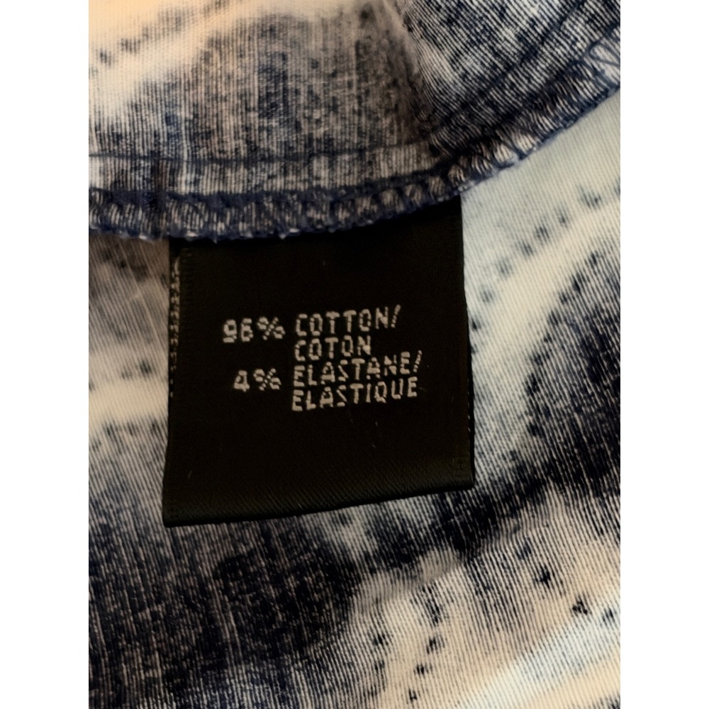 Lafayette 148 New York Belted Tunic Blouse Women's 16 Blue White Shibori Print - Picture 6 of 7